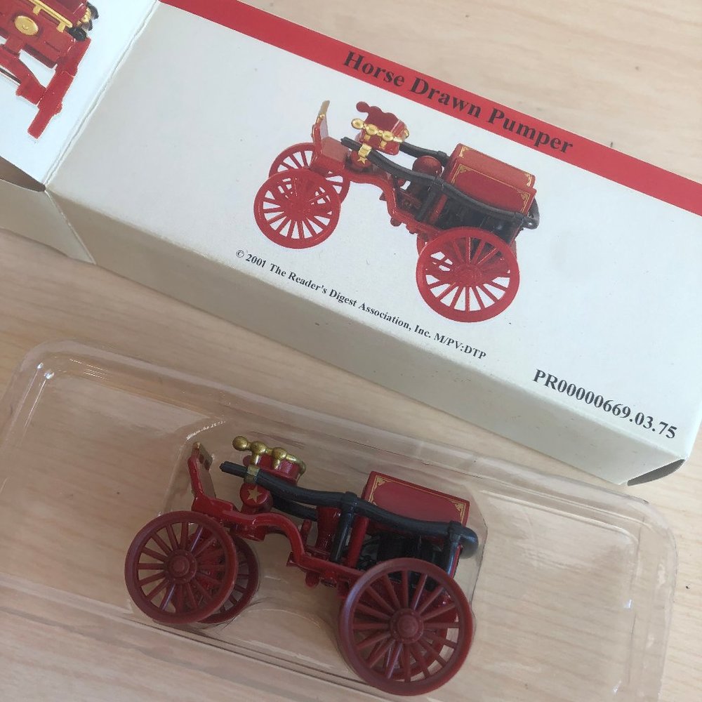 NEW Readers Digest 2001 Horse Drawn Pumper #GF